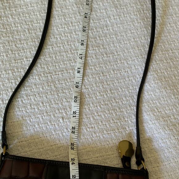 Brahmin Black and Brown Croc Small Crossbody Bag - Picture 10 of 10